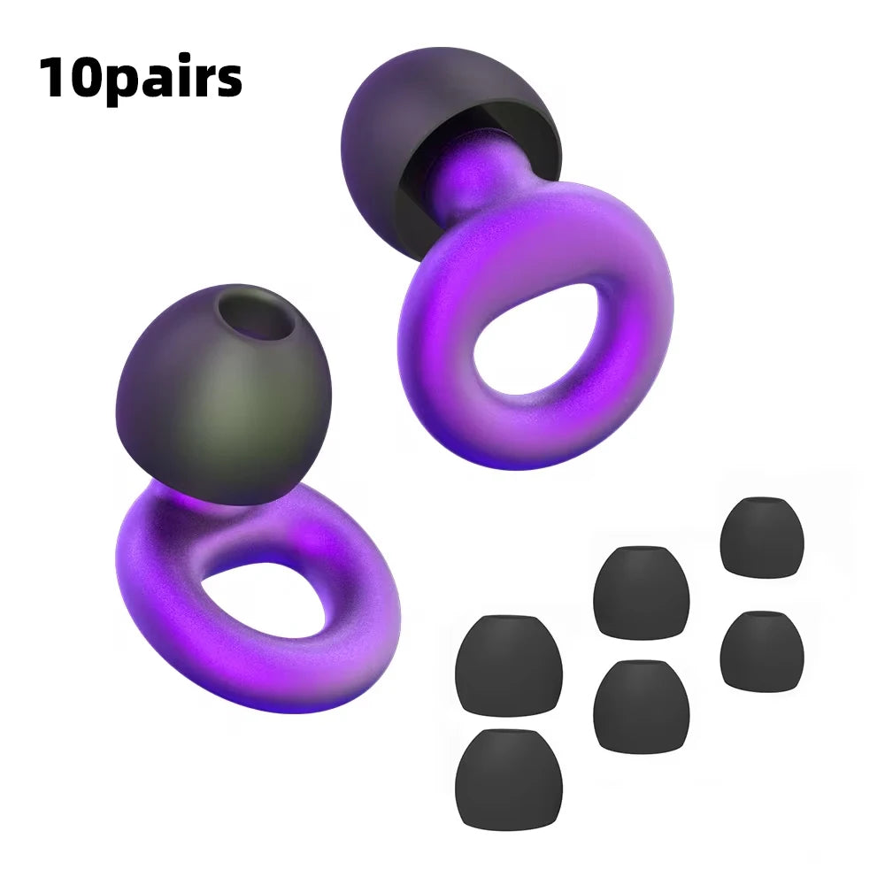 Concert Ear Plugs, High Fidelity Noise Cancelling Silicone Ear Plugs, Reusable Ear Plugs for Musicians, , Focus and Sleep